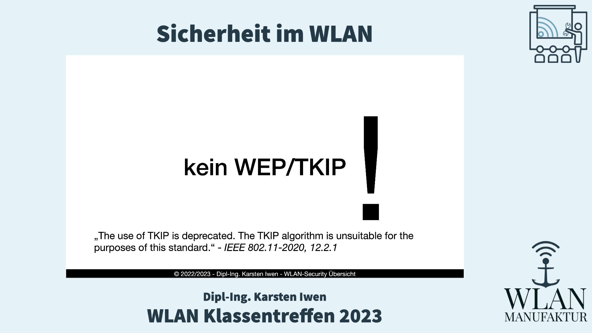 Load video: Aufzeichnung der Präsentation vom WLAN Klassentreffen - Sicherheit im WLAN