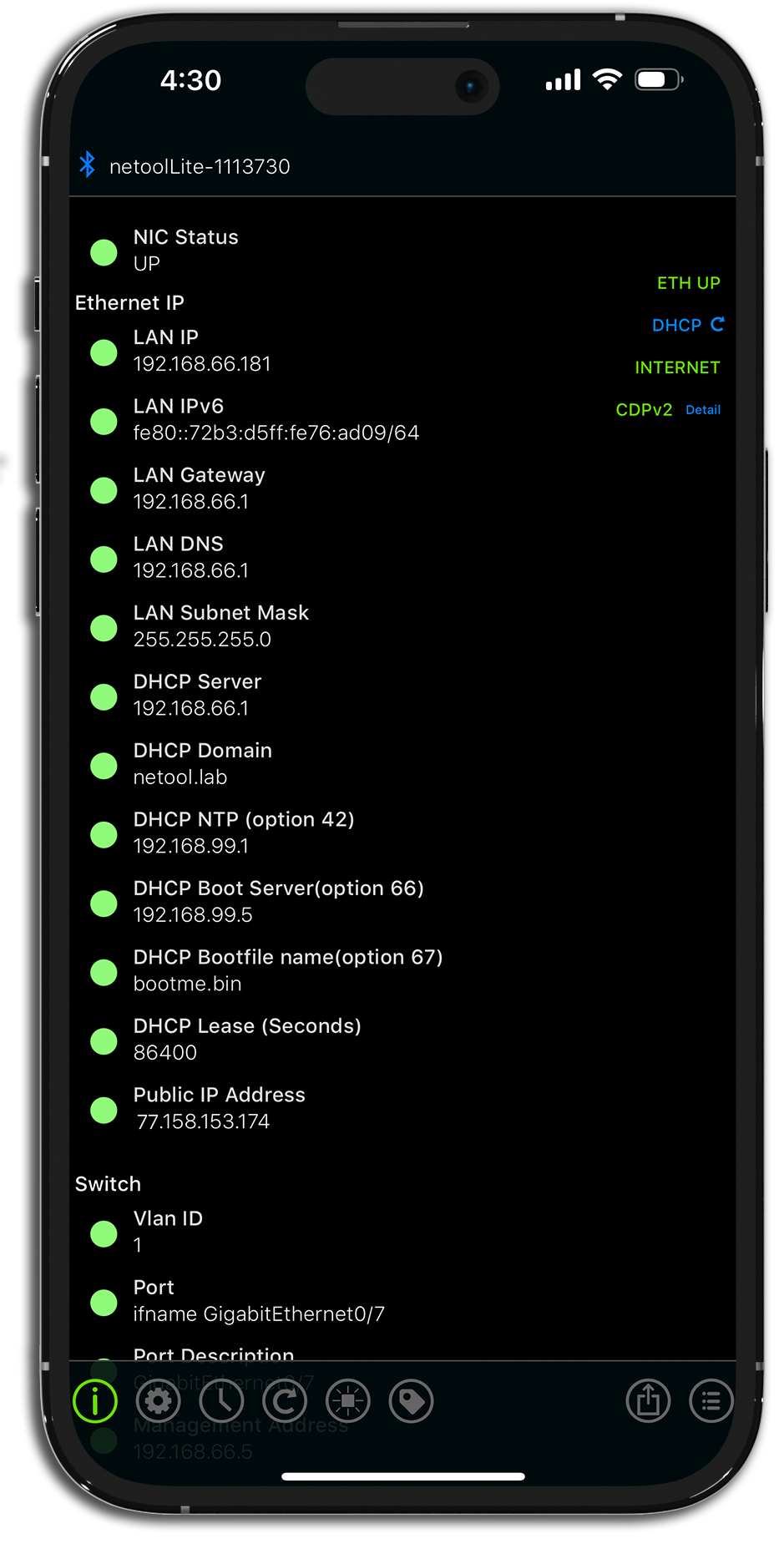 Netool.io Lite - The compact network tester for quick analyses